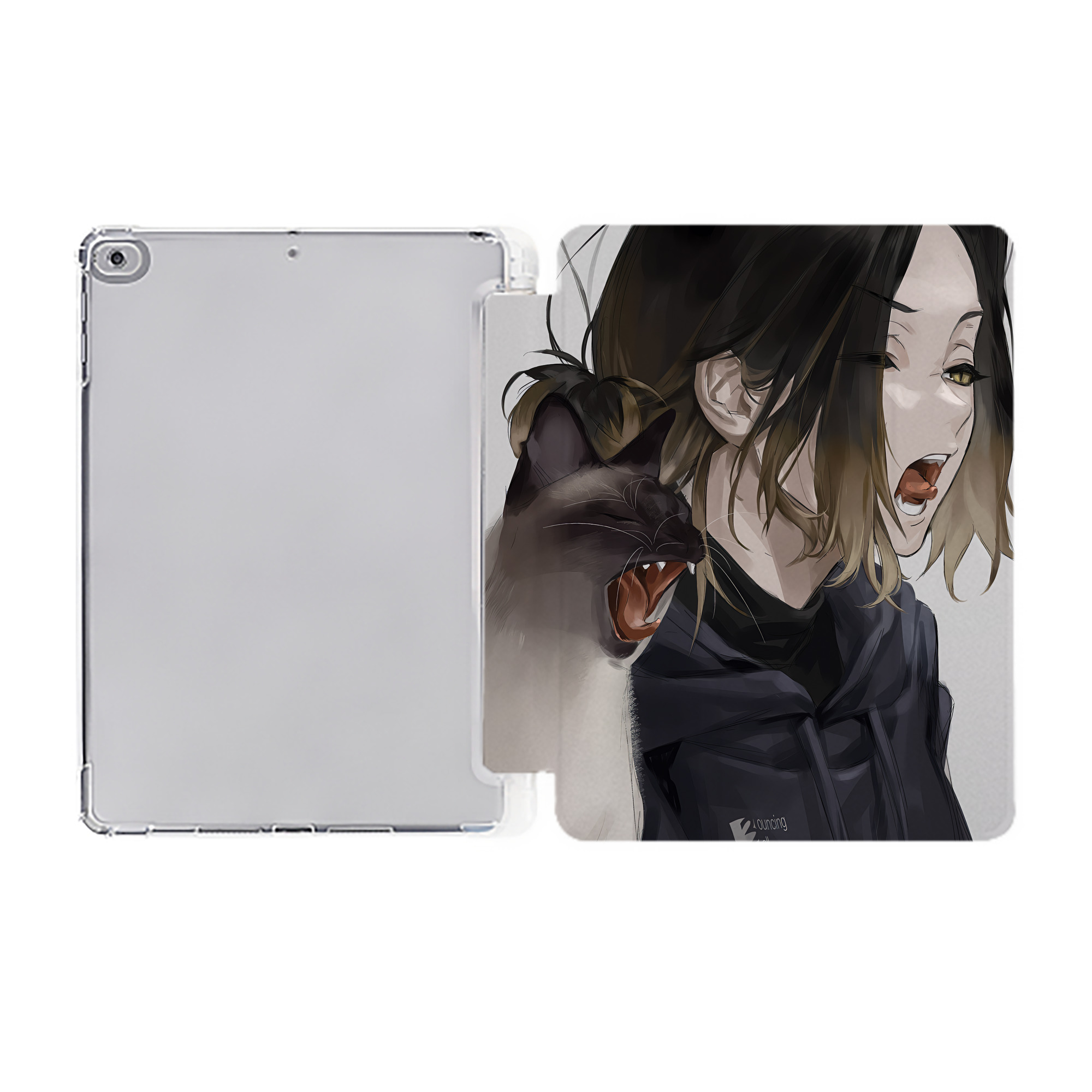 （画像用） ハイキュー!! Haikyu!! IPad ケース ペン収納付き 三つ折りスタンド PUレザー×シリコン 対応機種9.5/10.5/10.9インチ